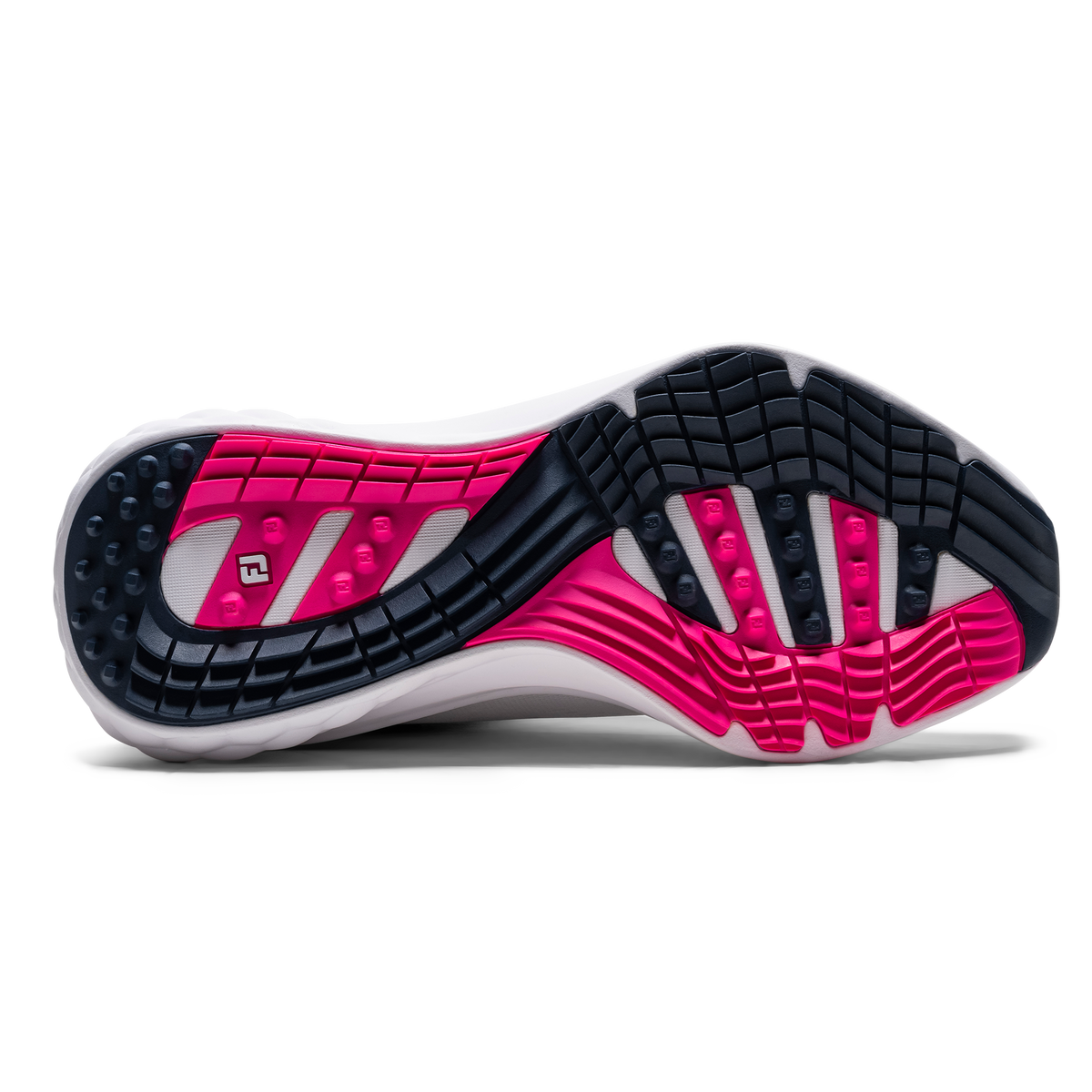 FOOTJOY WOMENS QUANTUM MESH SHOE - WHITE/NAVY/PINK