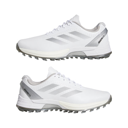 ADIDAS MEN'S ADIZERO ZG SPIKELESS GOLF SHOE - WHITE/GREY/SILVER