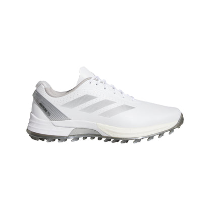 ADIDAS MEN'S ADIZERO ZG SPIKELESS GOLF SHOE - WHITE/GREY/SILVER