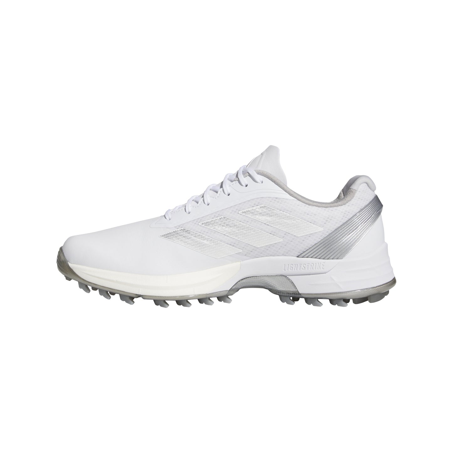 ADIDAS MEN'S ADIZERO ZG SPIKELESS GOLF SHOE - WHITE/GREY/SILVER