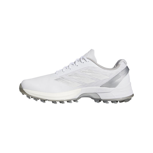 ADIDAS MEN'S ADIZERO ZG SPIKELESS GOLF SHOE - WHITE/GREY/SILVER