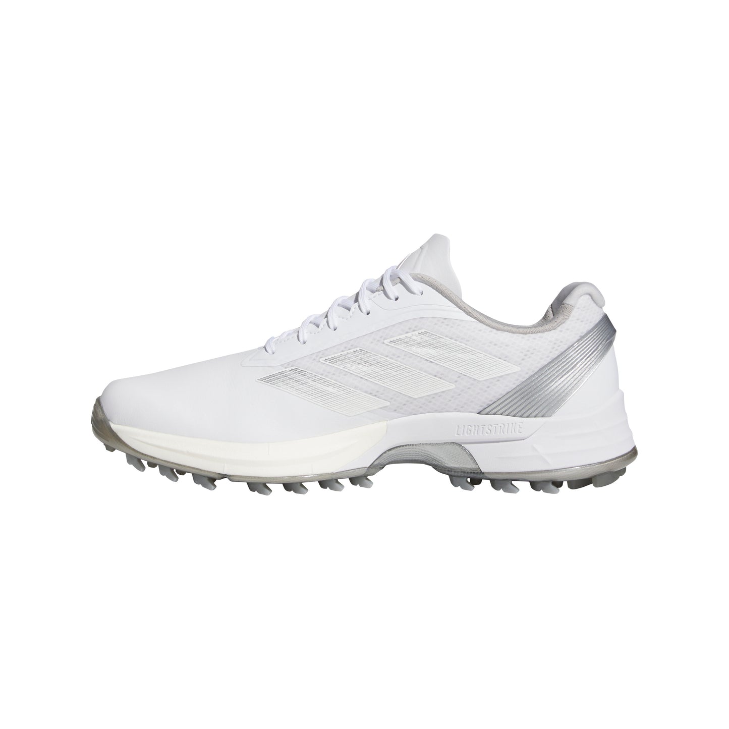ADIDAS MEN'S ADIZERO ZG SPIKELESS GOLF SHOE - WHITE/GREY/SILVER