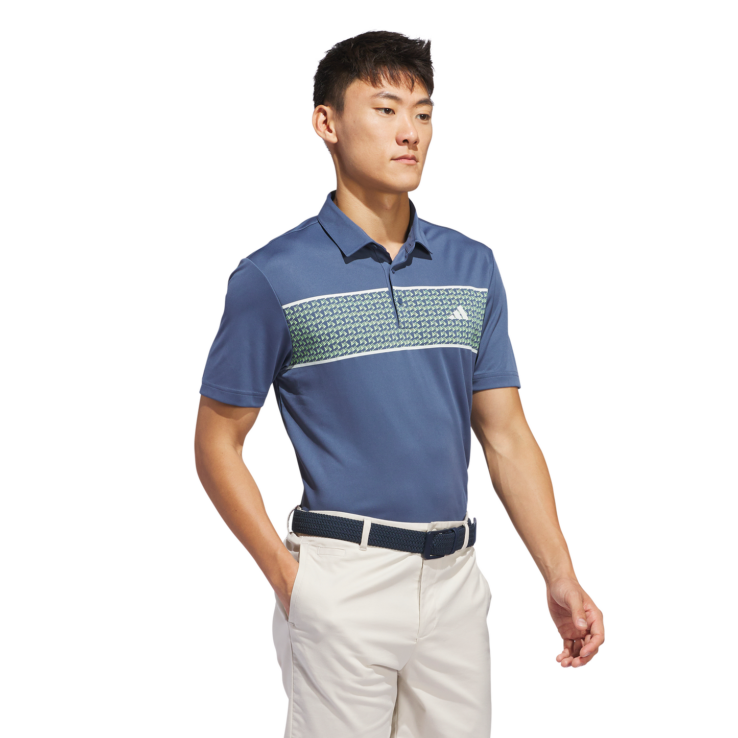 ADIDAS MEN'S CHEST STRIPE POLO