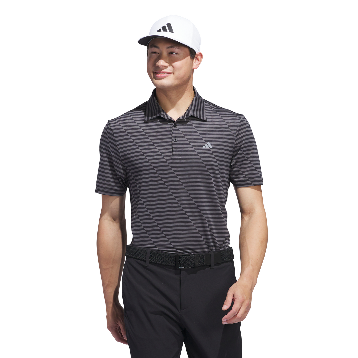 ADIDAS MEN'S MESH PRINT POLO