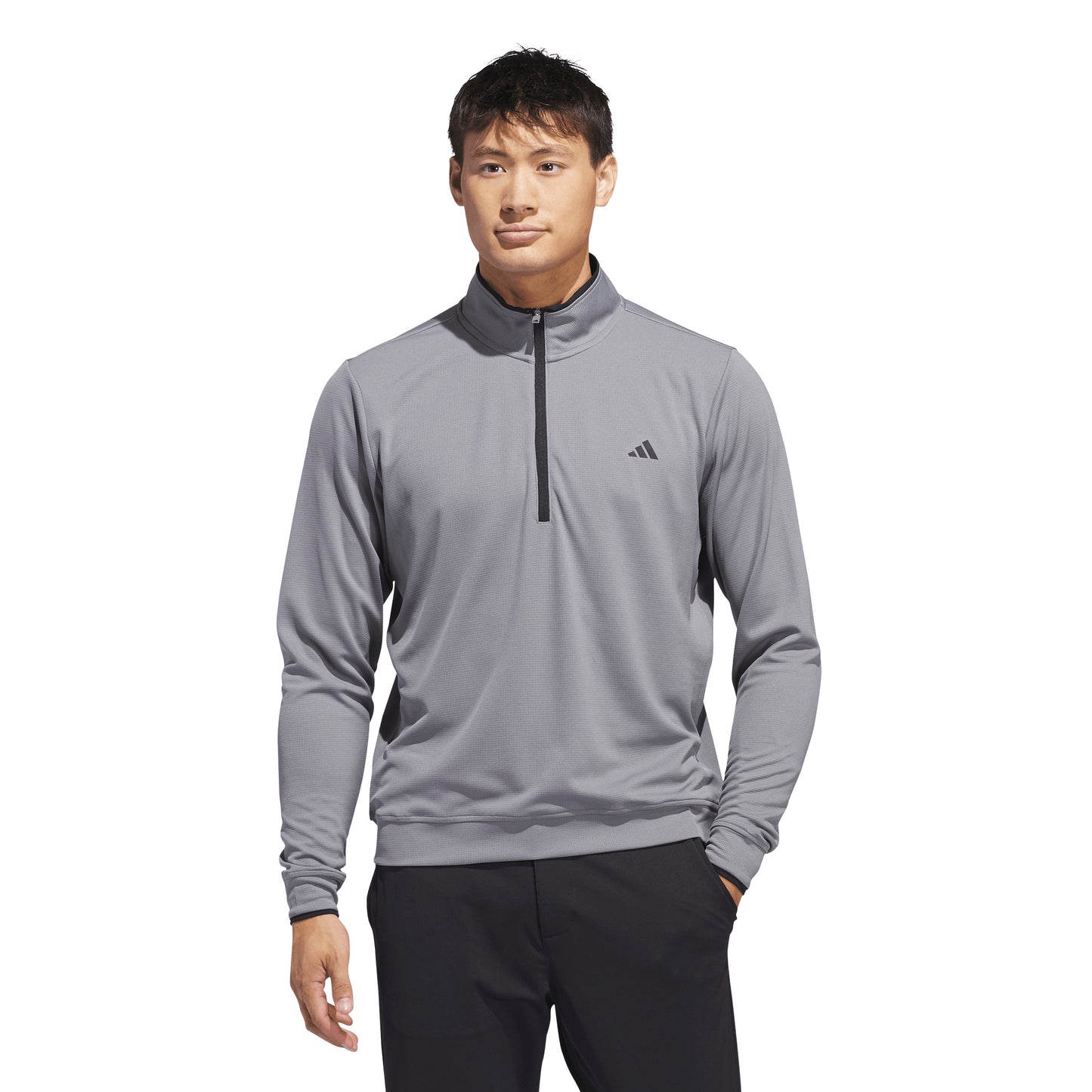 ADIDAS - LIGHTWEIGHT QUARTER ZIP PULL OVER - GREY