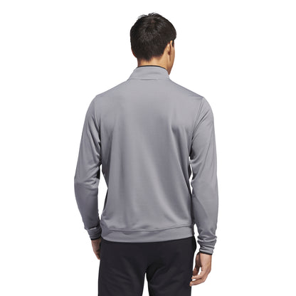 ADIDAS - LIGHTWEIGHT QUARTER ZIP PULL OVER - GREY