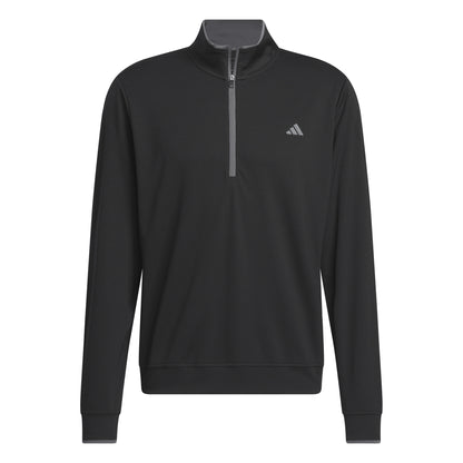 ADIDAS - LIGHTWEIGHT QUARTER ZIP PULL OVER - BLACK