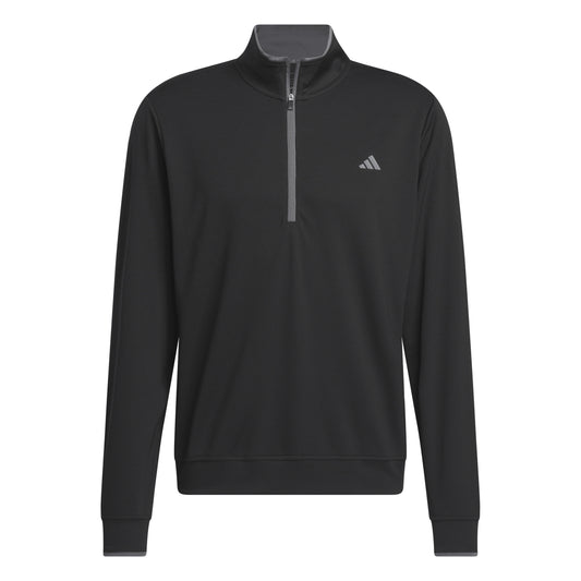 ADIDAS - LIGHTWEIGHT QUARTER ZIP PULL OVER - BLACK