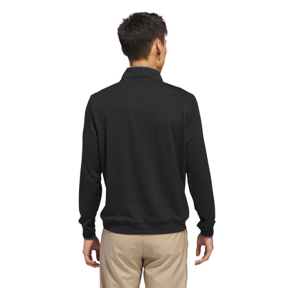 ADIDAS - LIGHTWEIGHT QUARTER ZIP PULL OVER - BLACK