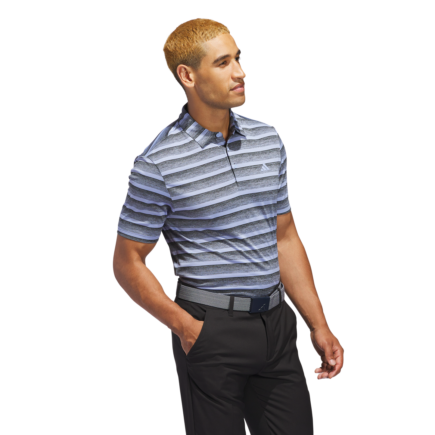 ADIDAS MEN'S TWO - COLOUR STRIPE POLO