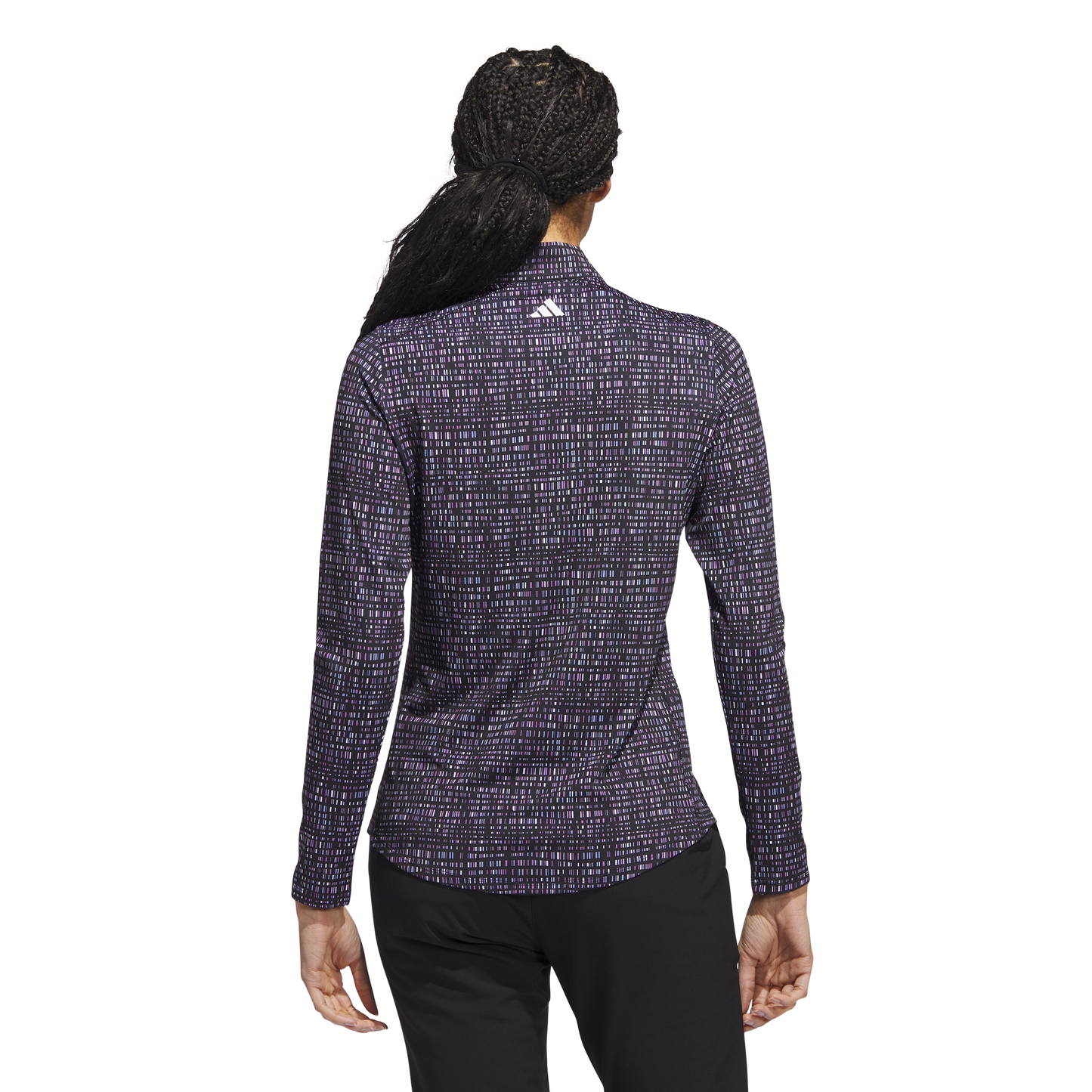 ADIDAS WOMENS ULTIMATE365 PRINTED QUARTER ZIP MOCK