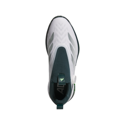 ADIDAS MEN'S ADIZERO ZG BOA SPIKELESS SHOE - FEATHER WHITE / AURORA IVY / LIME BURST