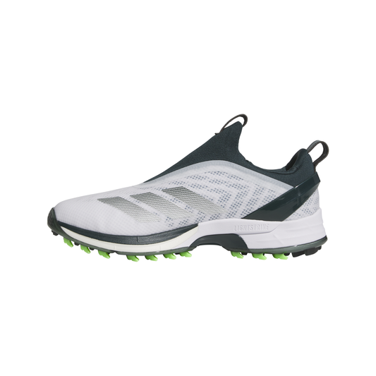 ADIDAS MEN'S ADIZERO ZG BOA SPIKELESS SHOE - FEATHER WHITE / AURORA IVY / LIME BURST