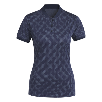 Adidas womens Ultimate365 Jacquard Short Sleeve Polo