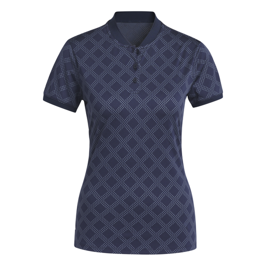 Adidas womens Ultimate365 Jacquard Short Sleeve Polo