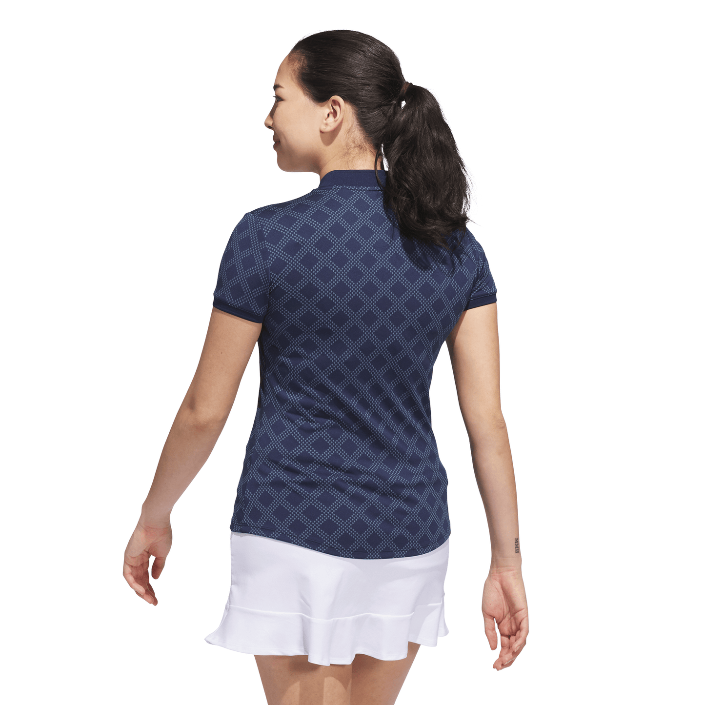 Adidas womens Ultimate365 Jacquard Short Sleeve Polo