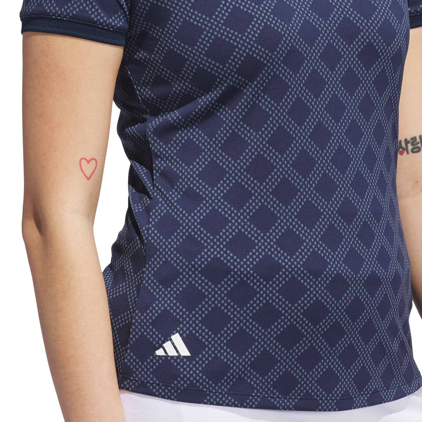 Adidas womens Ultimate365 Jacquard Short Sleeve Polo