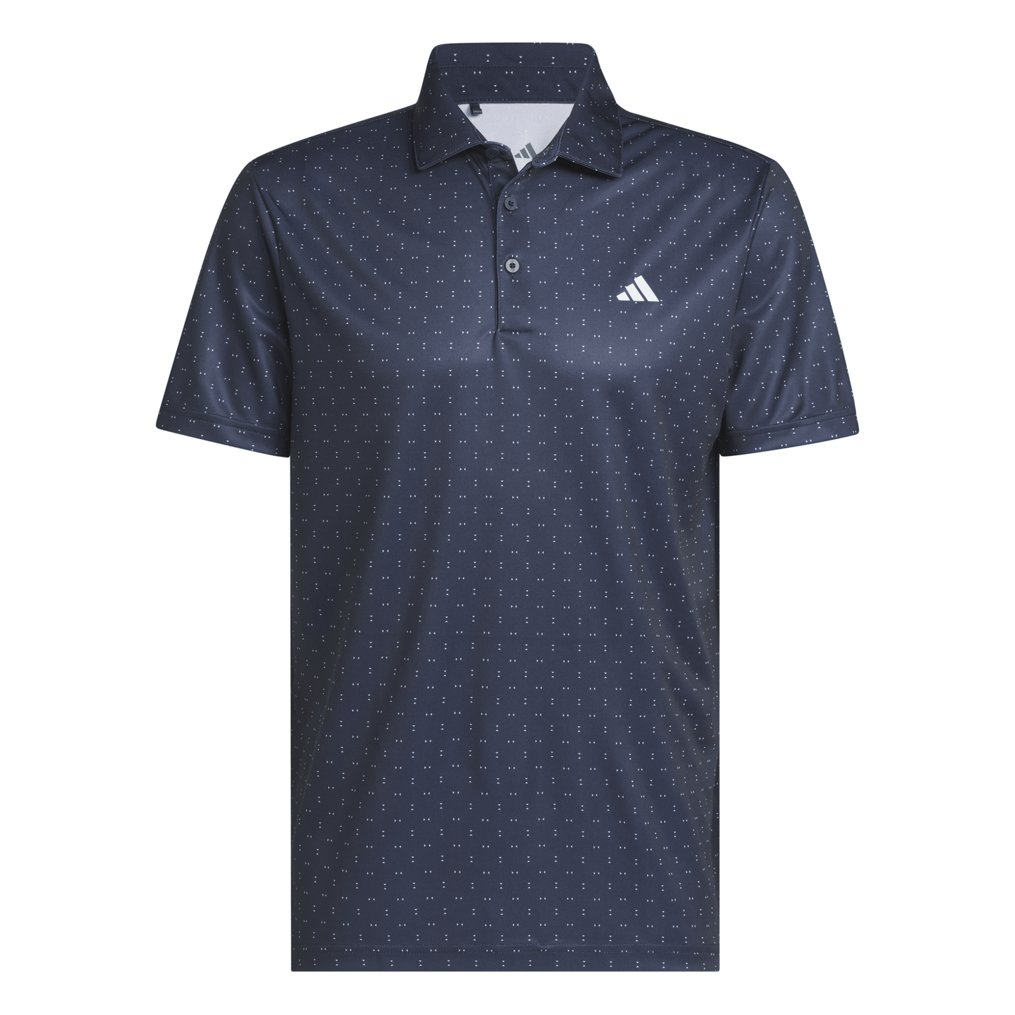 ADIDAS MENS PERFORMANCE TEXTURED PRINT POLO SHIRT