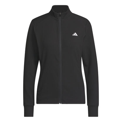 ADIDAS WOMESN PERFORMANCE TEXTURE FULL ZIP JACKET - BLACK