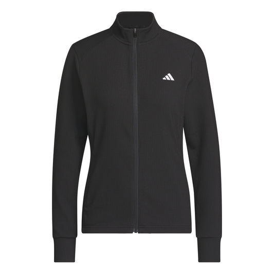 ADIDAS WOMESN PERFORMANCE TEXTURE FULL ZIP JACKET - BLACK