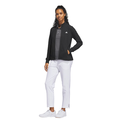ADIDAS WOMESN PERFORMANCE TEXTURE FULL ZIP JACKET - BLACK