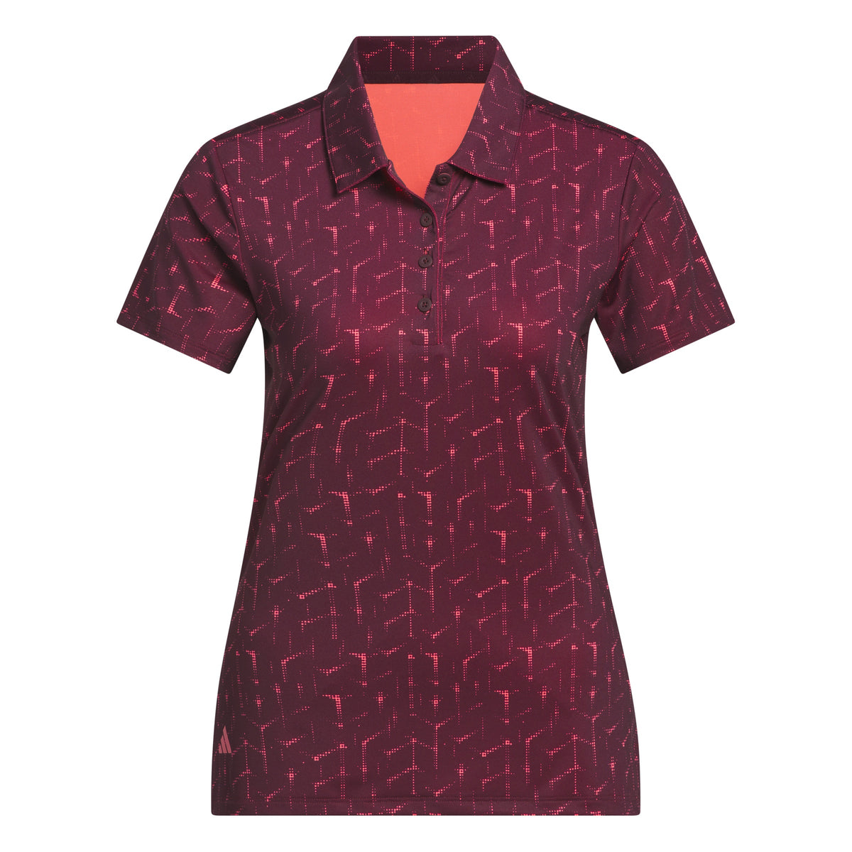 ADIDAS WOMENS AOP SS POLO - MAROON