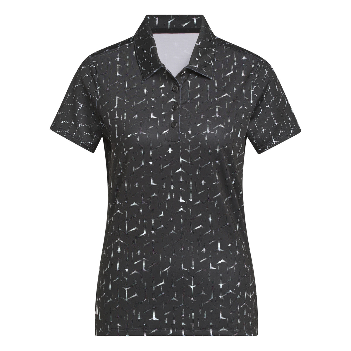 ADIDAS WOMENS AOP SS POLO - BLACK